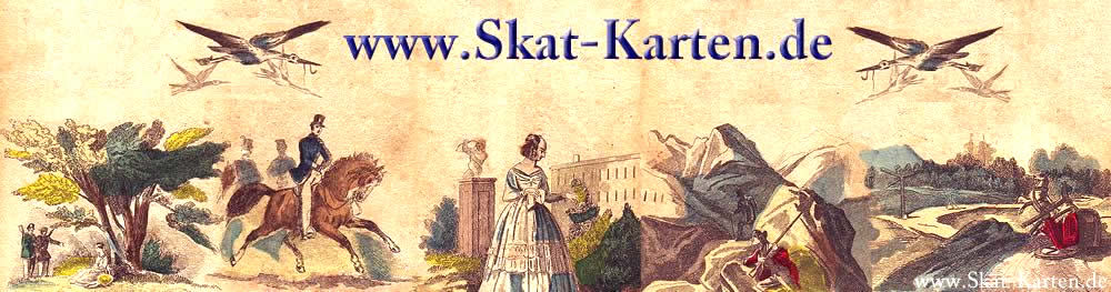 Antike Skatkarten Tageskarte heute Karo Dame