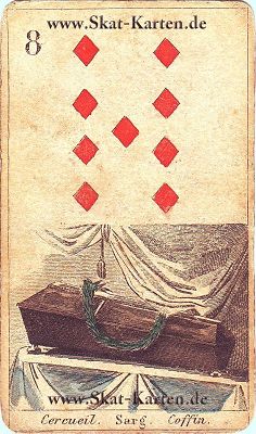 Karo neun Tageskarte antike Skatkarten bermorgen