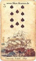 Pik zehn antike Skatkarten Bedeutung