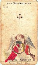 Kreuz As antike Skatkarten Bedeutung