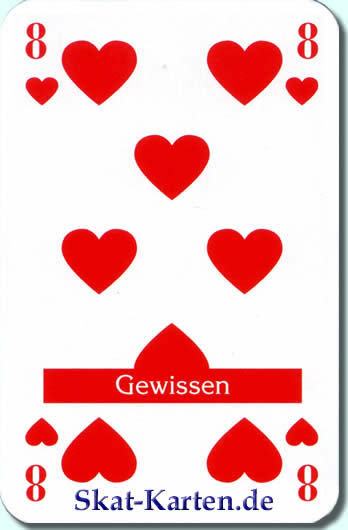 Herz Acht, Gewissen Bedeutung der Skatkarten