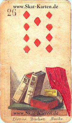 Karo zehn Tageskarte antike Skatkarten heute