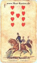 Herz neun antike Skatkarten Bedeutung