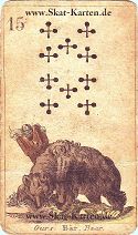 Kreuz zehn antike Skatkarten Bedeutung
