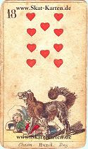 Herz zehn antike Skatkarten Bedeutung