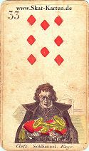 Karo acht antike Skatkarten Bedeutung